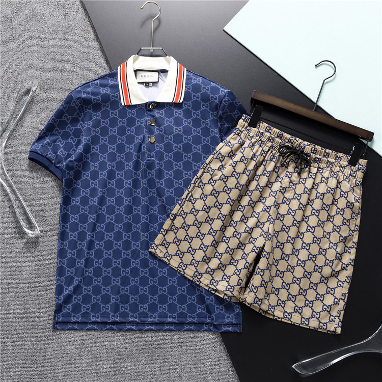Wholesale Cheap G ucci Short Sleeve Tracksuit for Sale