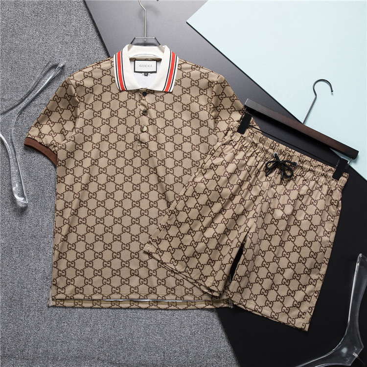 Wholesale Cheap G ucci Short Sleeve Tracksuit for Sale