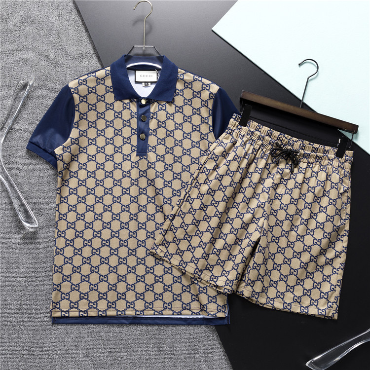 Wholesale Cheap G ucci Short Sleeve Tracksuit for Sale