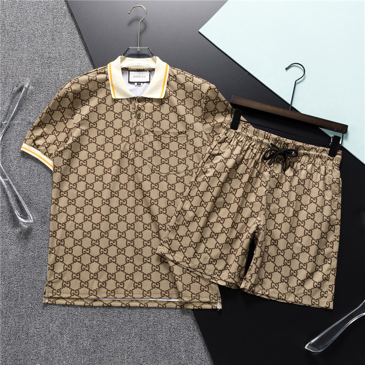 Wholesale Cheap G ucci Short Sleeve Tracksuit for Sale