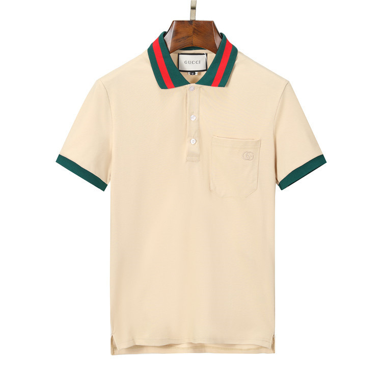 Wholesale Cheap G.ucci Short Sleeve Lapel T Shirts for Sale