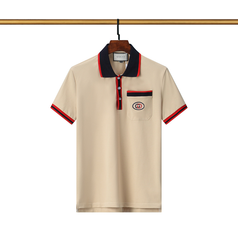 Wholesale Cheap G.ucci Short Sleeve Lapel T Shirts for Sale