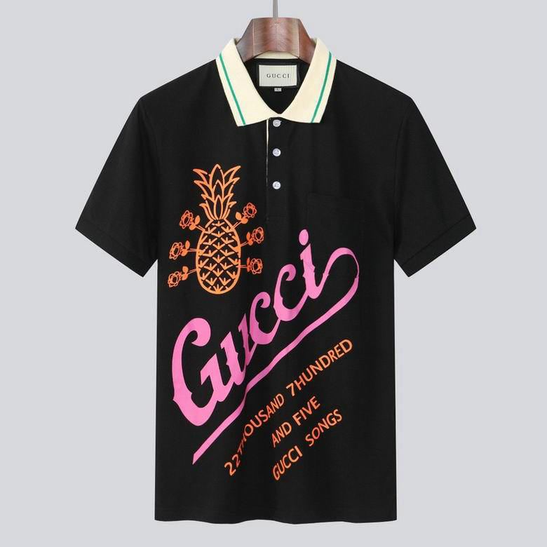 Wholesale Cheap G ucci Short Sleeve Lapel T-Shirts for Sale