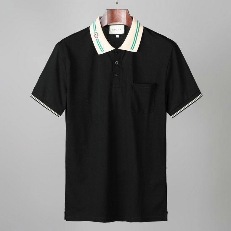 Wholesale Cheap G ucci Short Sleeve Lapel T-Shirts for Sale