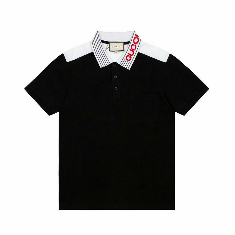 Wholesale Cheap G ucci Short Sleeve Lapel T-Shirts for Sale