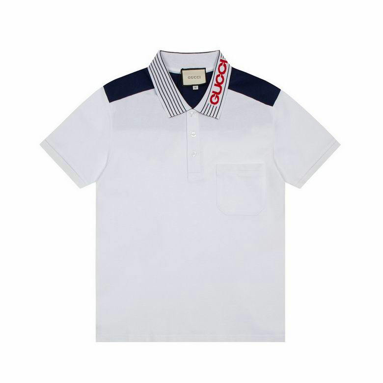 Wholesale Cheap G ucci Short Sleeve Lapel T-Shirts for Sale