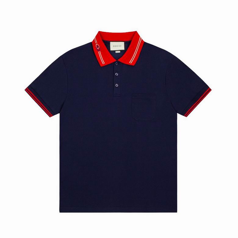 Wholesale Cheap G.ucci Short Sleeve Lapel T Shirts for Sale