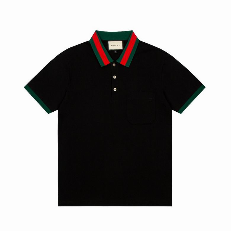 Wholesale Cheap G.ucci Short Sleeve Lapel T Shirts for Sale
