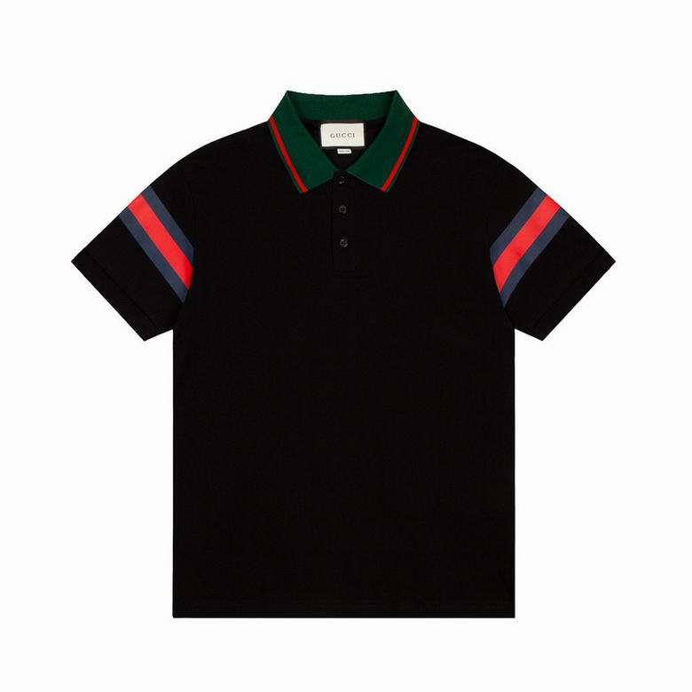 Wholesale Cheap G.ucci Short Sleeve Lapel T Shirts for Sale