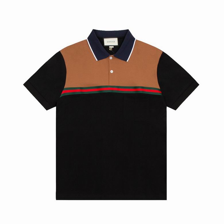 Wholesale Cheap G.ucci Short Sleeve Lapel T Shirts for Sale