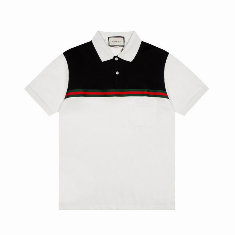 Wholesale Cheap G.ucci Short Sleeve Lapel T Shirts for Sale