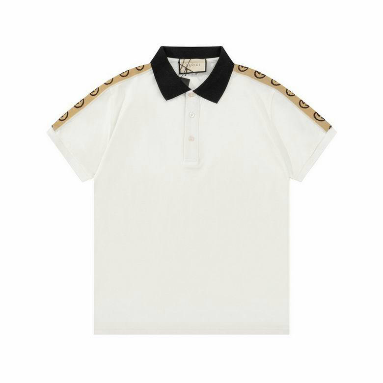 Wholesale Cheap G ucci Short Sleeve Lapel T-Shirts for Sale