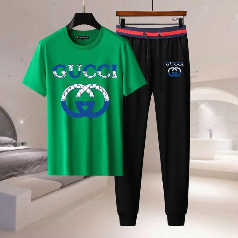 Wholesale Cheap G ucci Short Sleeve Tracksuits for Sale