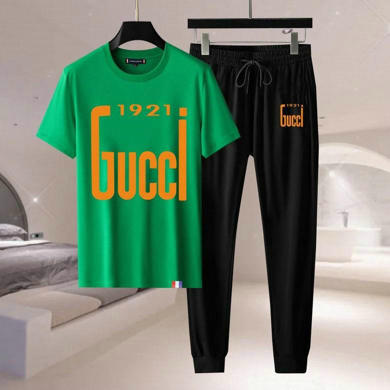 Wholesale Cheap G ucci Short Sleeve Tracksuits for Sale