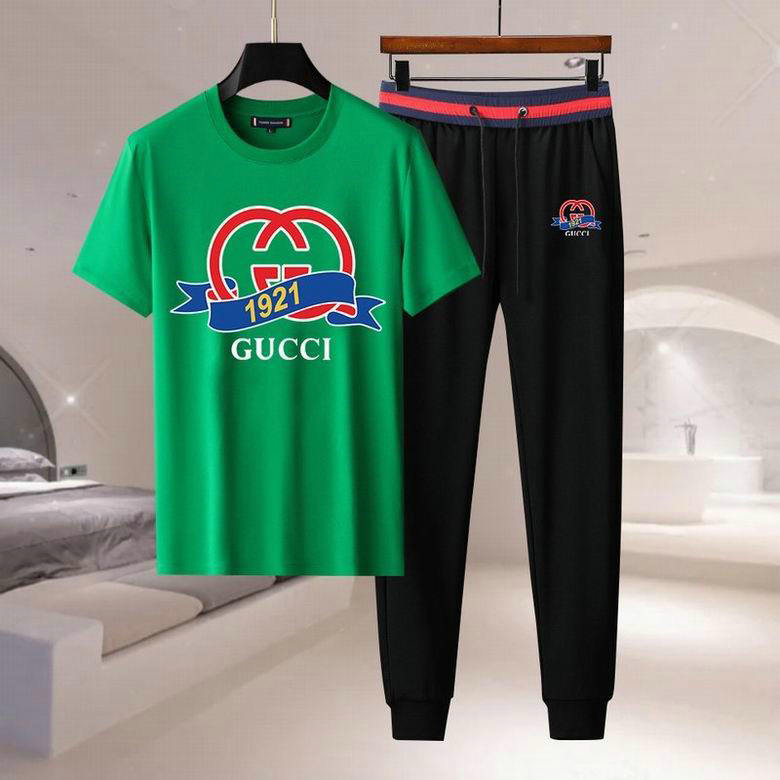 Wholesale Cheap G ucci Short Sleeve Tracksuits for Sale
