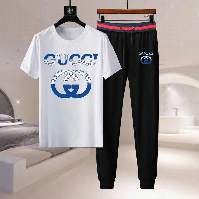 Wholesale Cheap G ucci Short Sleeve Tracksuits for Sale