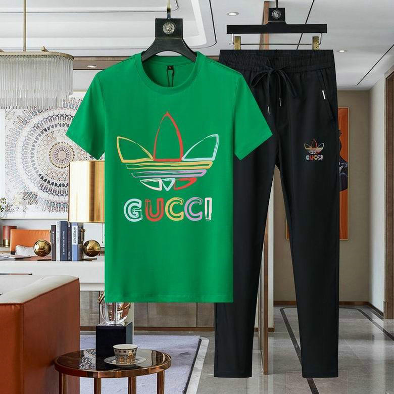 Wholesale Cheap G ucci Short Sleeve Tracksuits for Sale