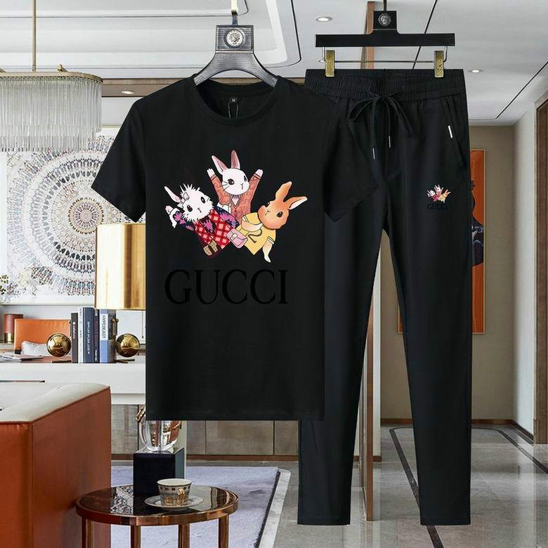 Wholesale Cheap G ucci Short Sleeve Tracksuits for Sale