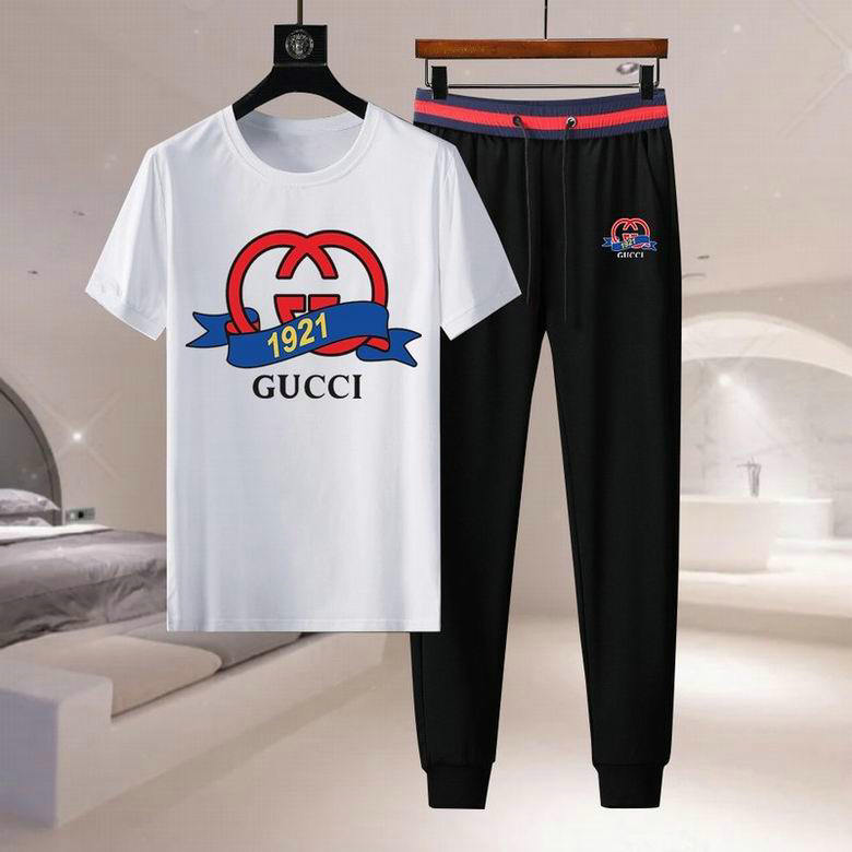 Wholesale Cheap G ucci Short Sleeve Tracksuits for Sale