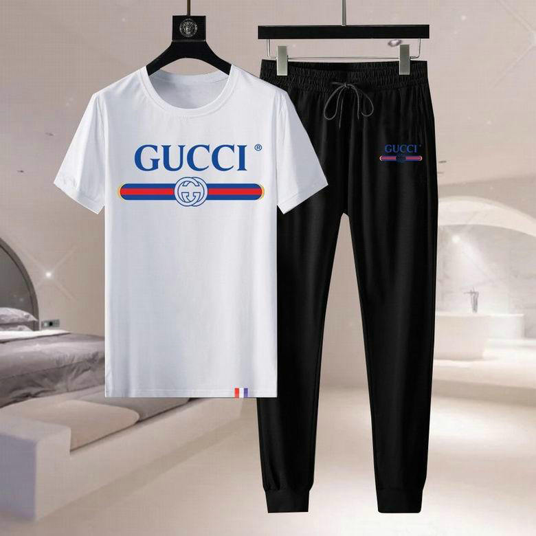 Wholesale Cheap G ucci Short Sleeve Tracksuits for Sale