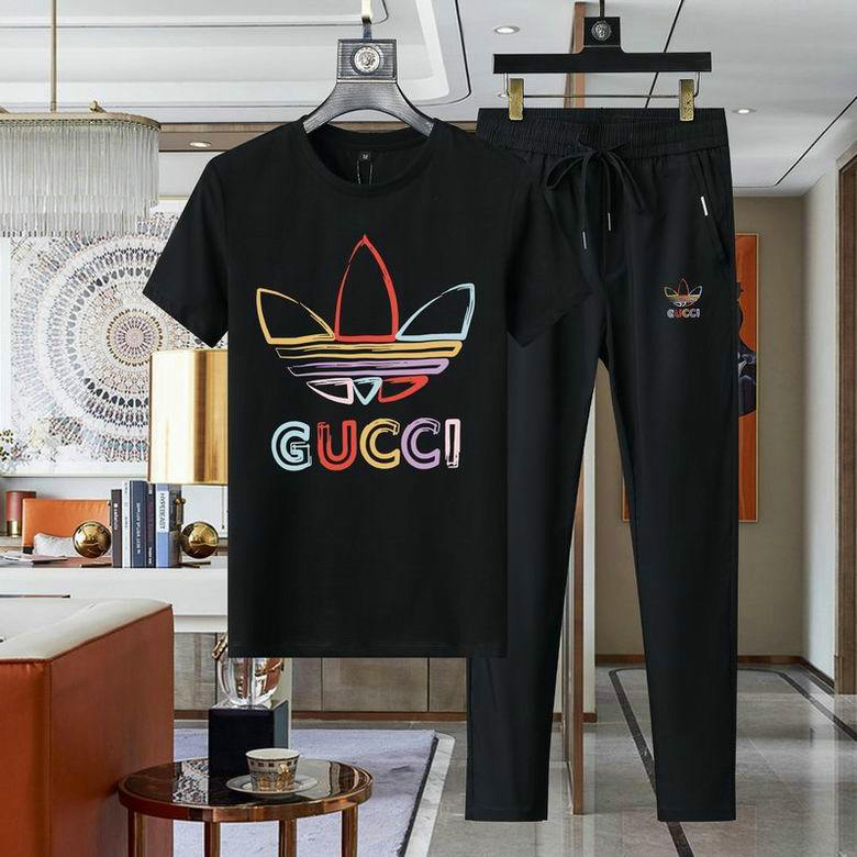 Wholesale Cheap G ucci Short Sleeve Tracksuits for Sale