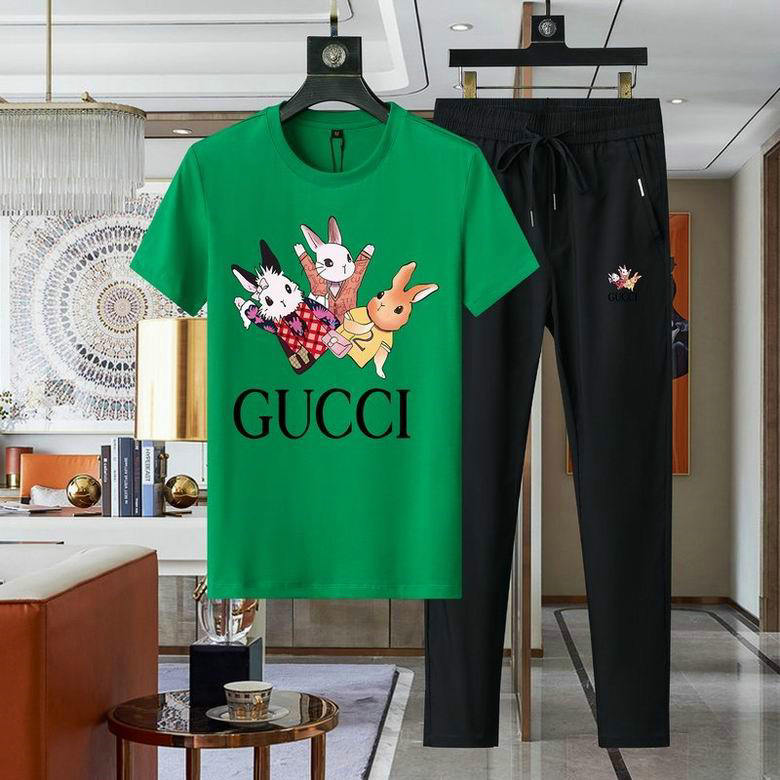 Wholesale Cheap G ucci Short Sleeve Tracksuits for Sale