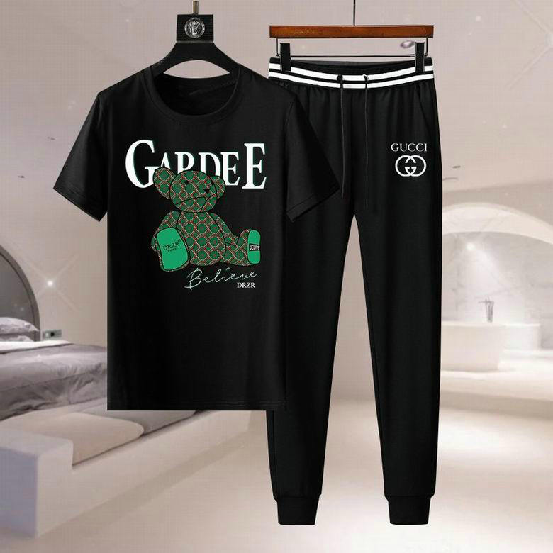Wholesale Cheap G ucci Short Sleeve Tracksuits for Sale