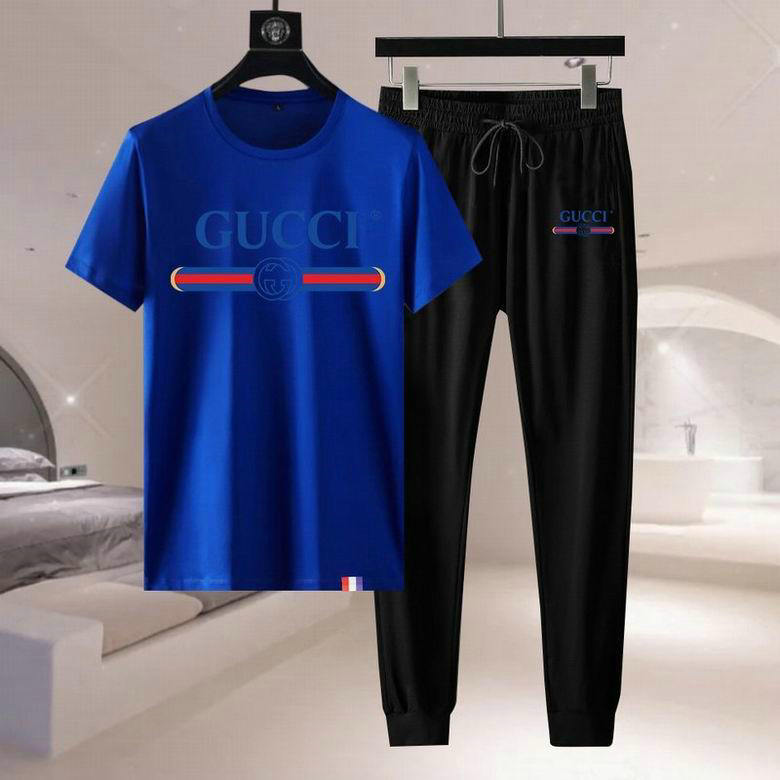 Wholesale Cheap G ucci Short Sleeve Tracksuits for Sale