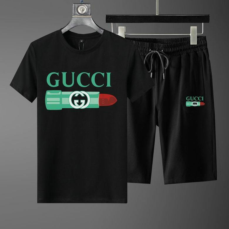 Wholesale Cheap G ucci Short Sleeve Tracksuits for Sale