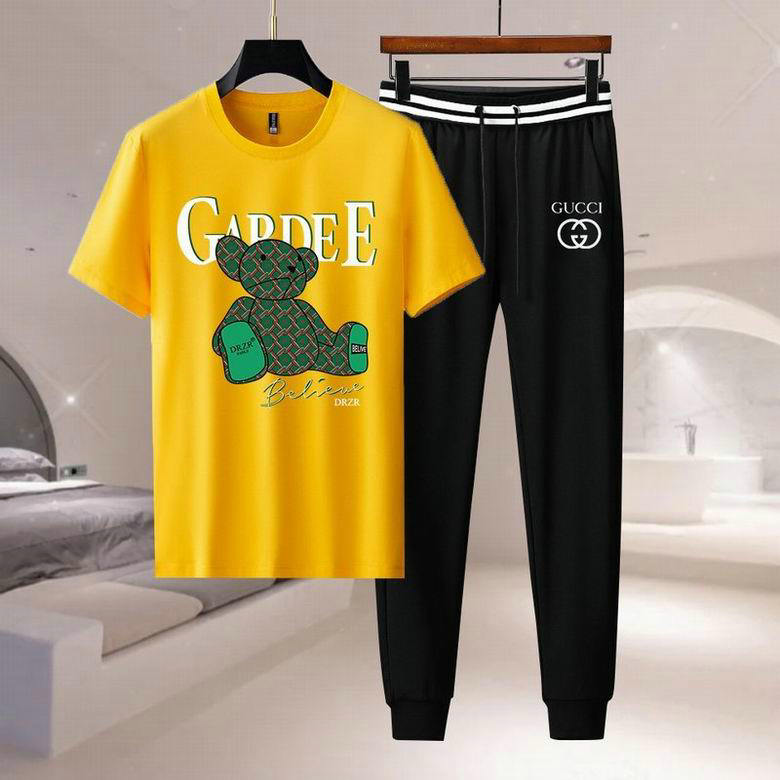 Wholesale Cheap G ucci Short Sleeve Tracksuits for Sale