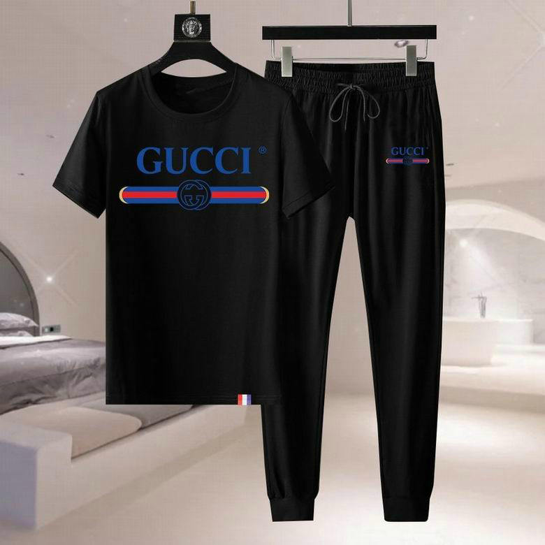 Wholesale Cheap G ucci Short Sleeve Tracksuits for Sale