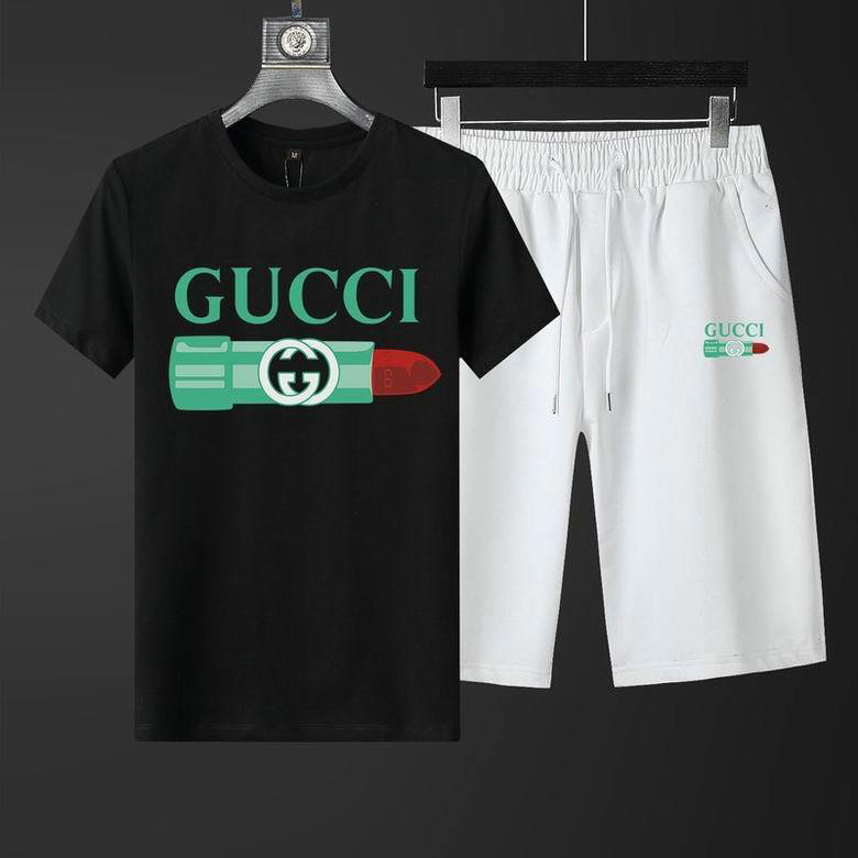 Wholesale Cheap G ucci Short Sleeve Tracksuits for Sale