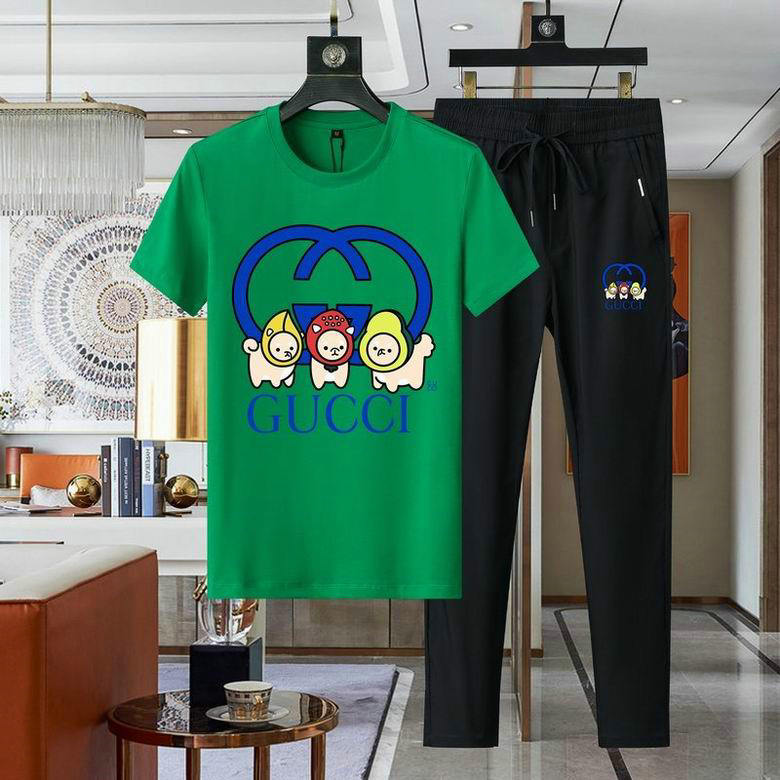 Wholesale Cheap G ucci Short Sleeve Tracksuits for Sale