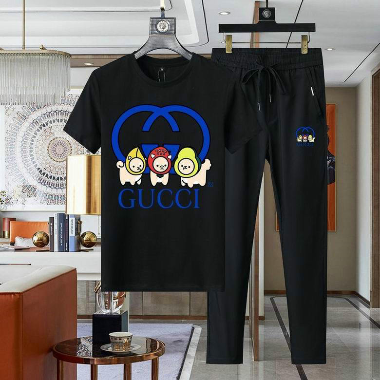 Wholesale Cheap G ucci Short Sleeve Tracksuits for Sale