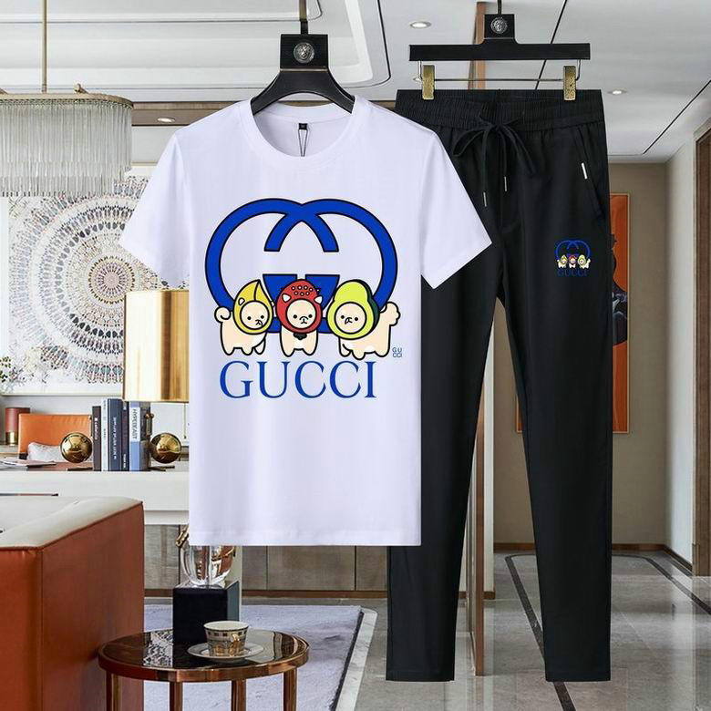 Wholesale Cheap G ucci Short Sleeve Tracksuits for Sale