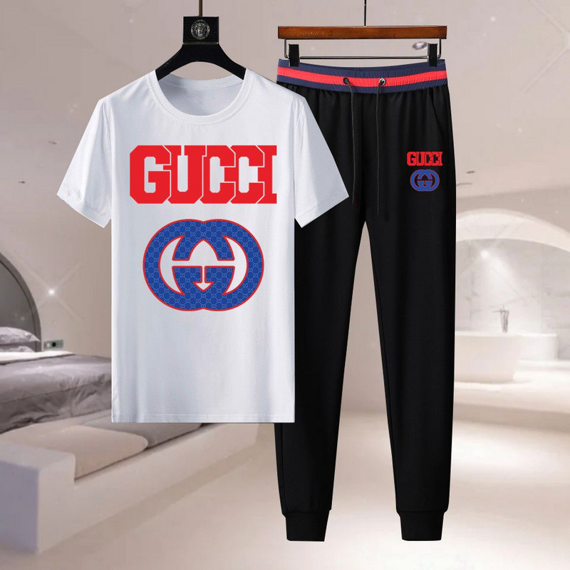 Wholesale Cheap G.ucci Short Sleeve Tracksuits mens for Sale