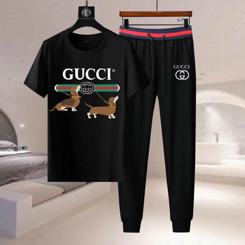 Wholesale Cheap Gucci Short Sleeve Tracksuits for Sale