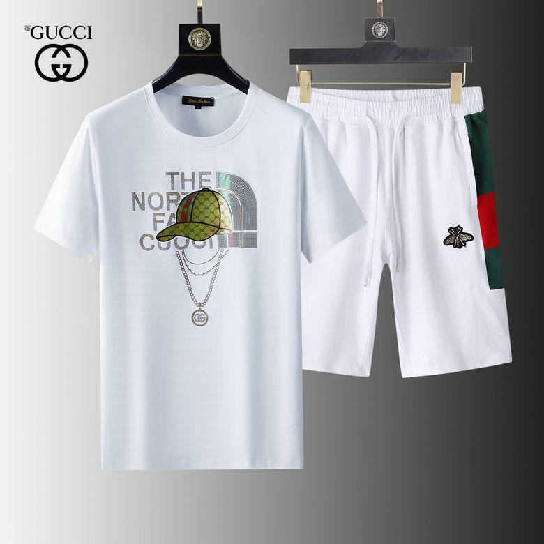 Wholesale Cheap Gucci Short Sleeve Tracksuit mens for Sale