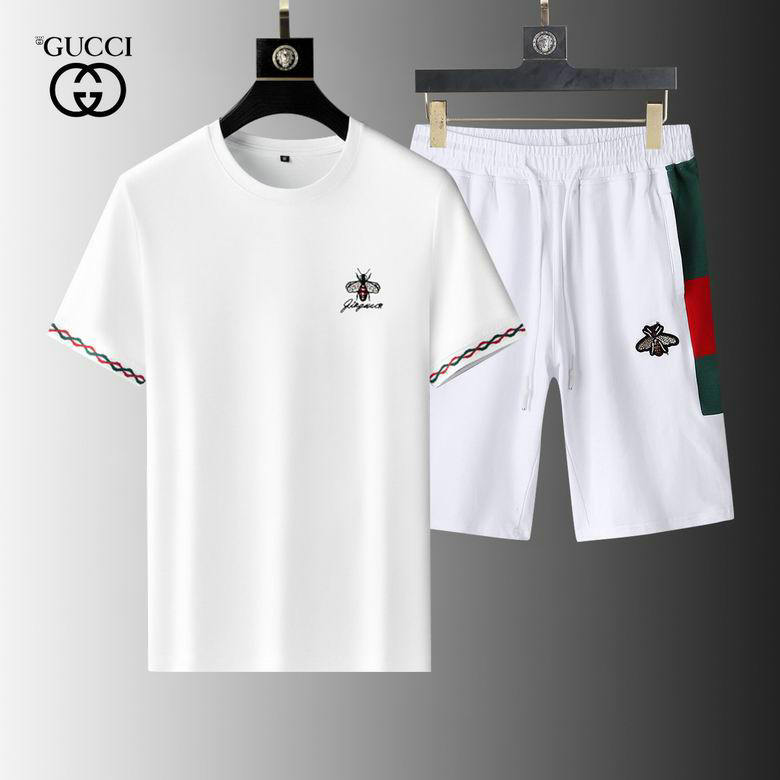 Wholesale Cheap Gucci Short Sleeve Tracksuit mens for Sale
