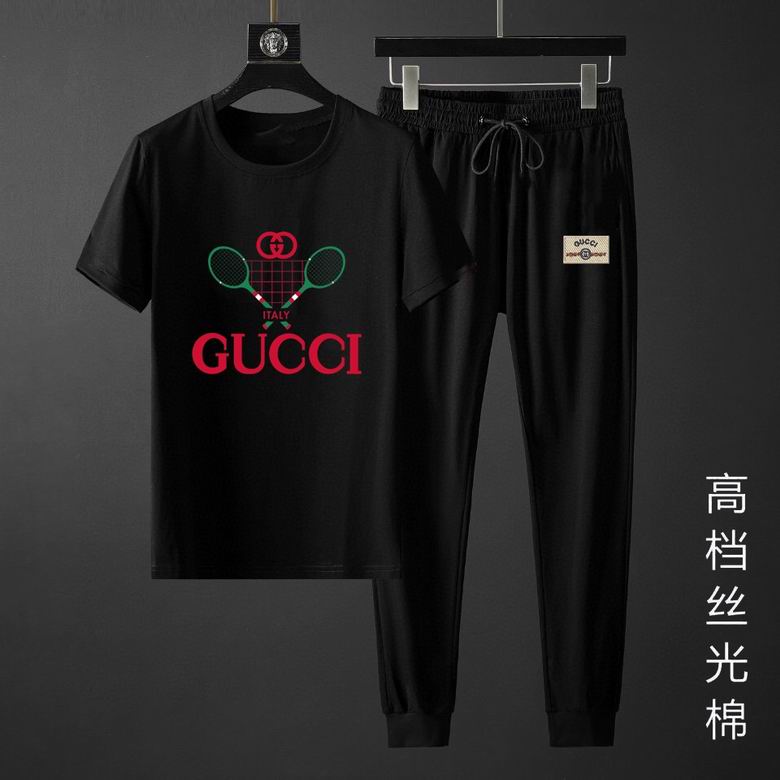 Wholesale Cheap G ucci Short Sleeve Tracksuit for Sale