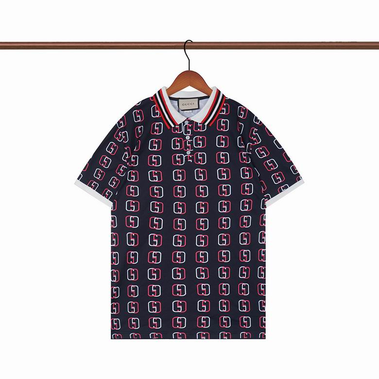 Wholesale Cheap G.ucci Short Sleeve Lapel T Shirts for Sale