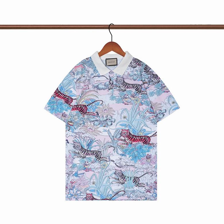 Wholesale Cheap G.ucci Short Sleeve Lapel T Shirts for Sale