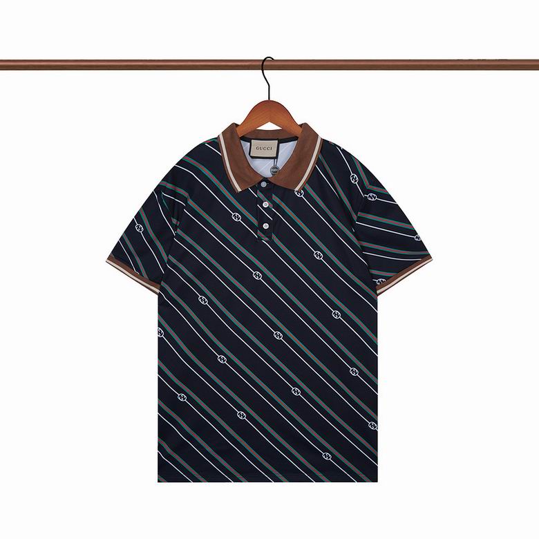 Wholesale Cheap G.ucci Short Sleeve Lapel T Shirts for Sale