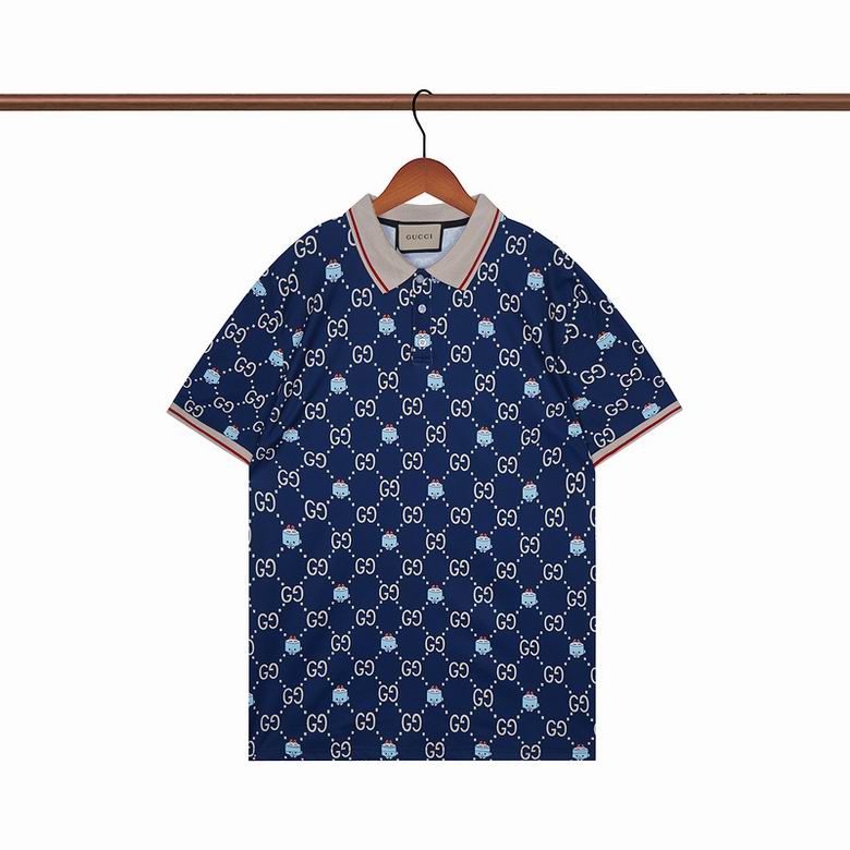 Wholesale Cheap G.ucci Short Sleeve Lapel T Shirts for Sale