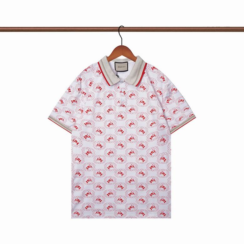 Wholesale Cheap G.ucci Short Sleeve Lapel T Shirts for Sale