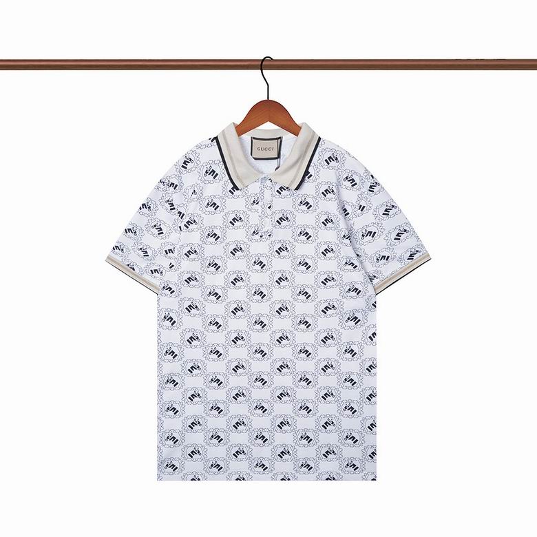 Wholesale Cheap G.ucci Short Sleeve Lapel T Shirts for Sale