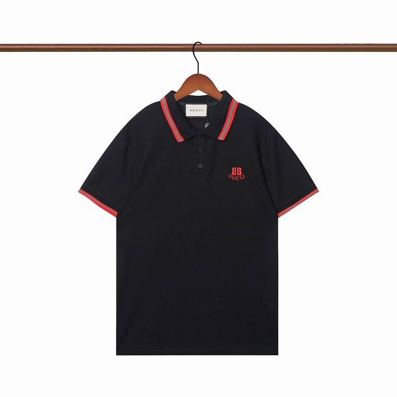 Wholesale Cheap G.ucci Short Sleeve Lapel T Shirts for Sale