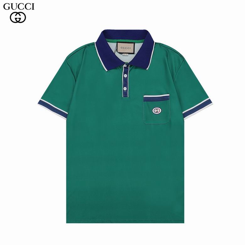 Wholesale Cheap G.ucci Short Sleeve Lapel T Shirts for Sale