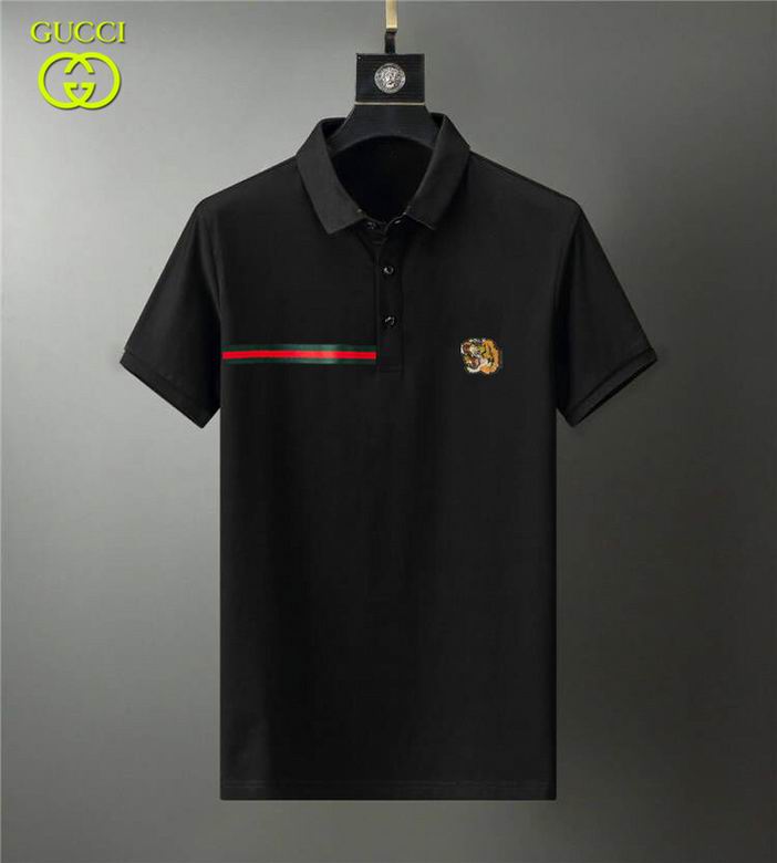 Wholesale Cheap G ucci Polo Short Sleeve Lapel T Shirts for Sale