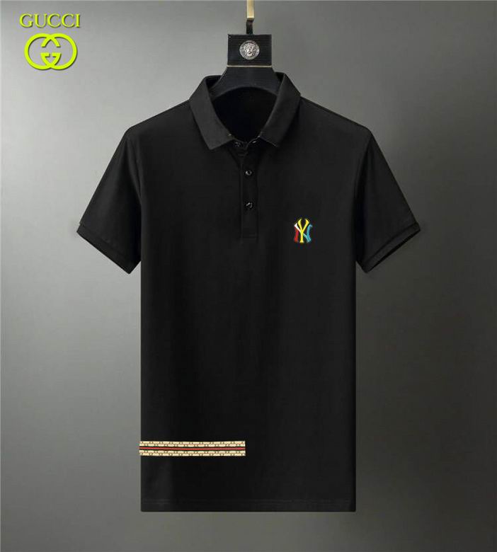 Wholesale Cheap G ucci Polo Short Sleeve Lapel T Shirts for Sale